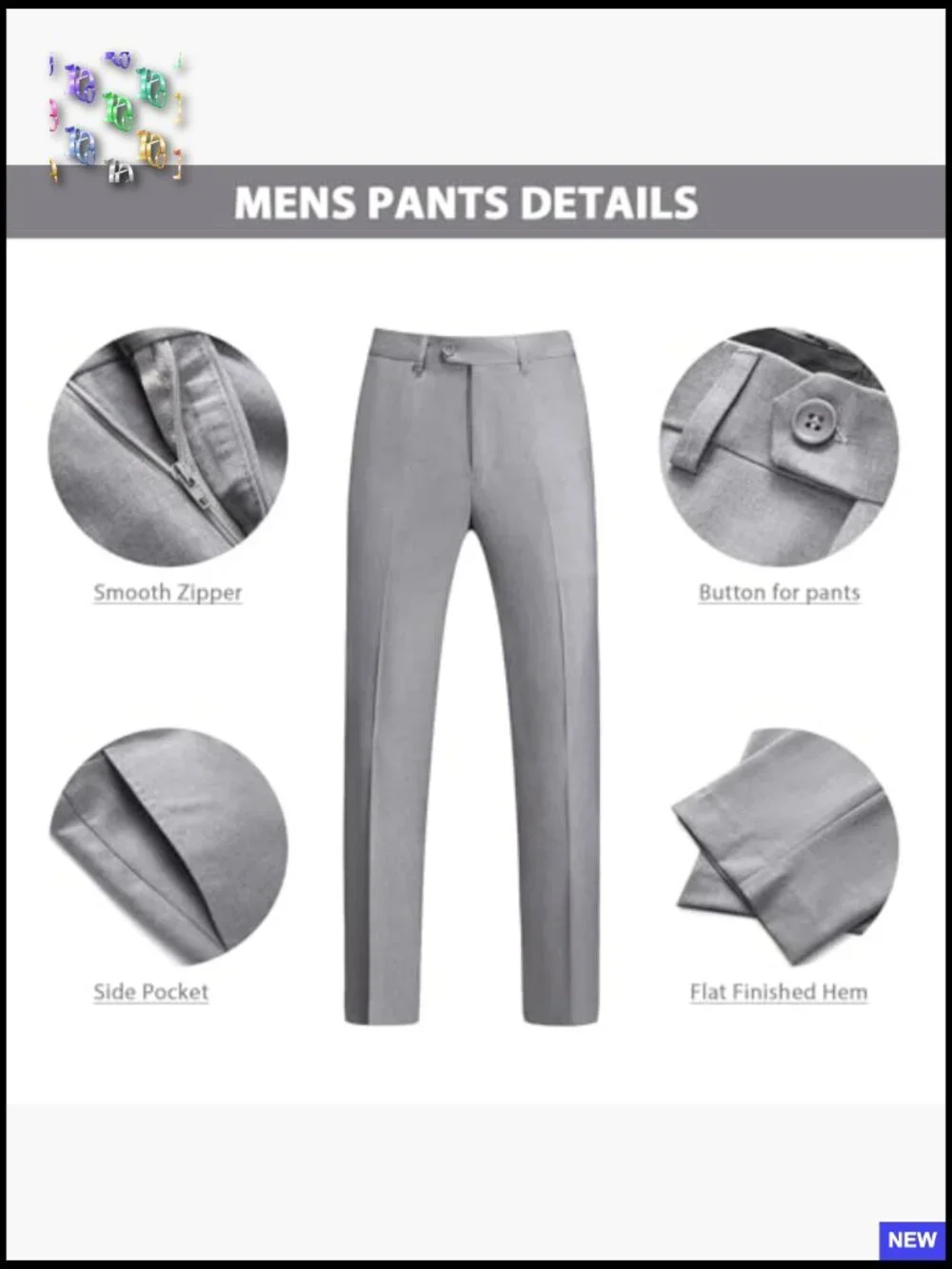 Slim Fit One Button Suit Set Classic Business Wedding Party Blazer Pants